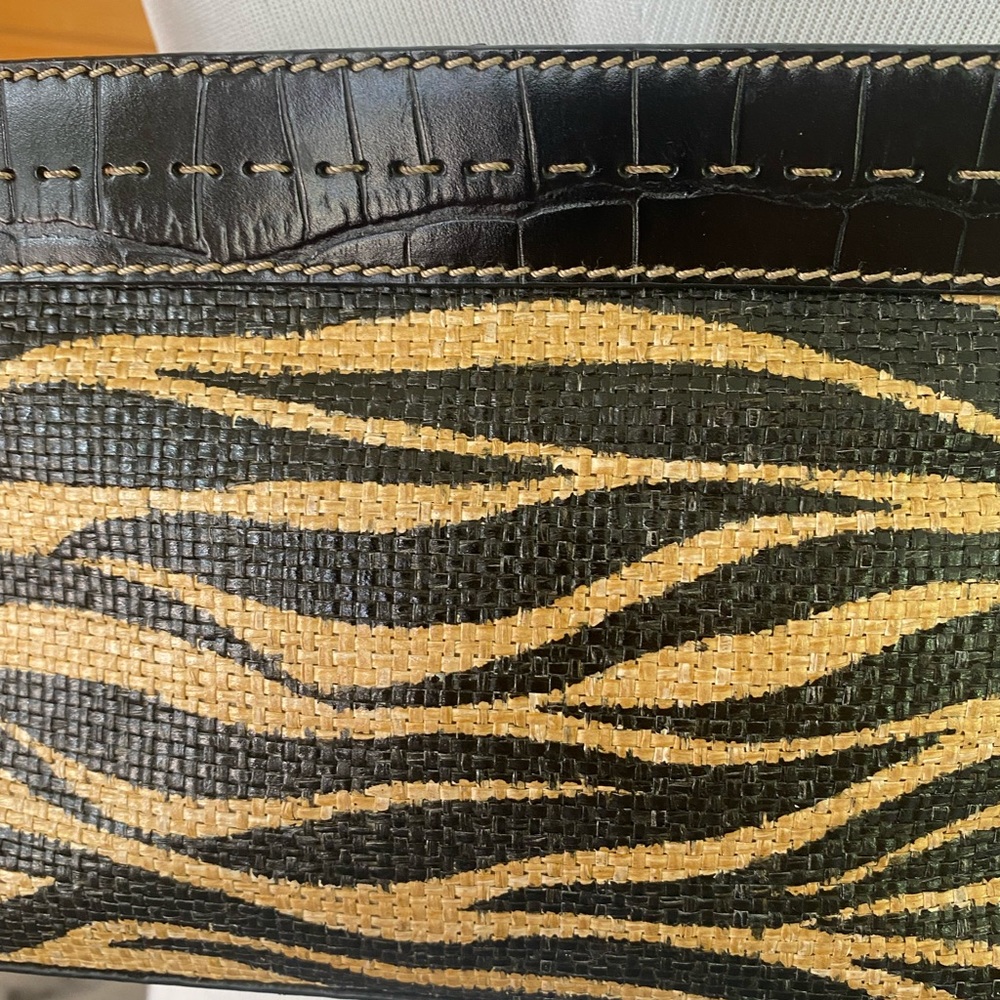 Franco Sarto woven zebra handbag